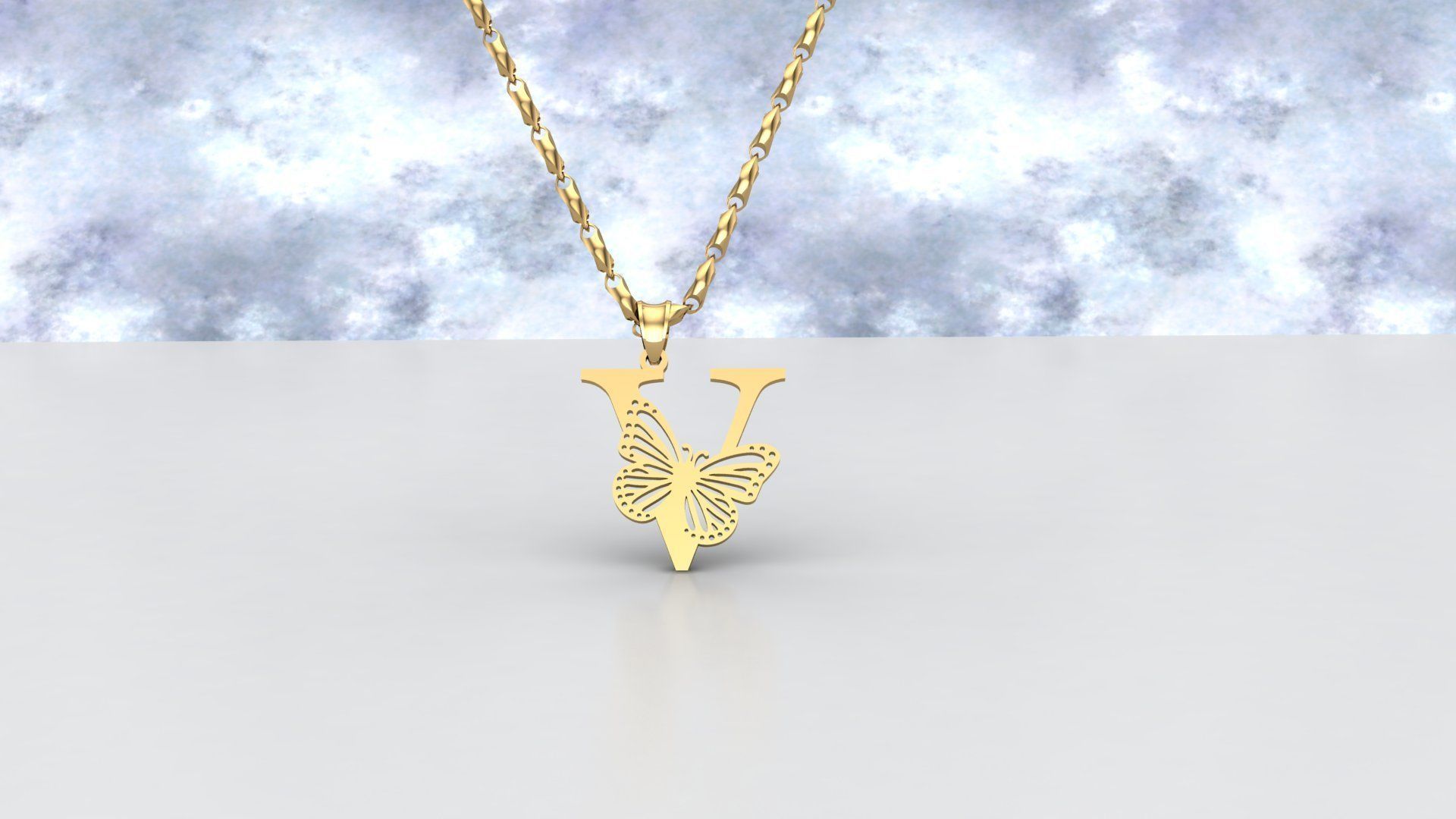 V Buterfly 3D print model_3