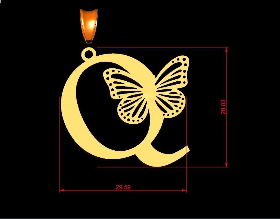 Q Buterfly 3D print model_3