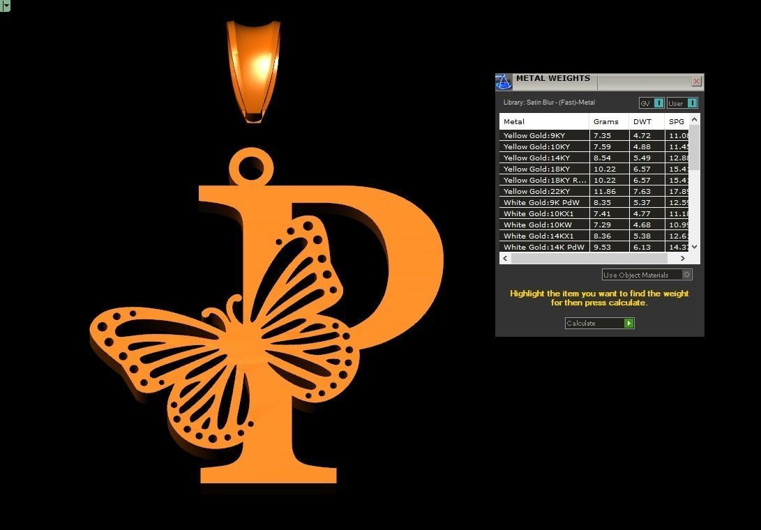 P Buterfly 3D print model_5