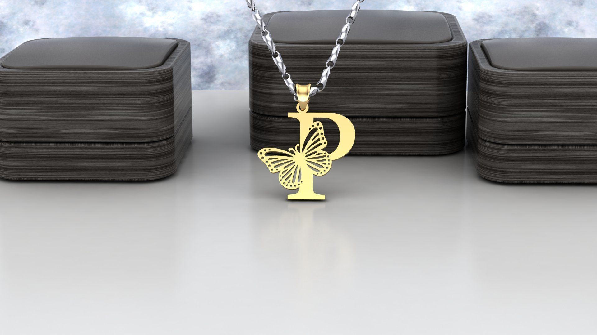 P Buterfly 3D print model_2