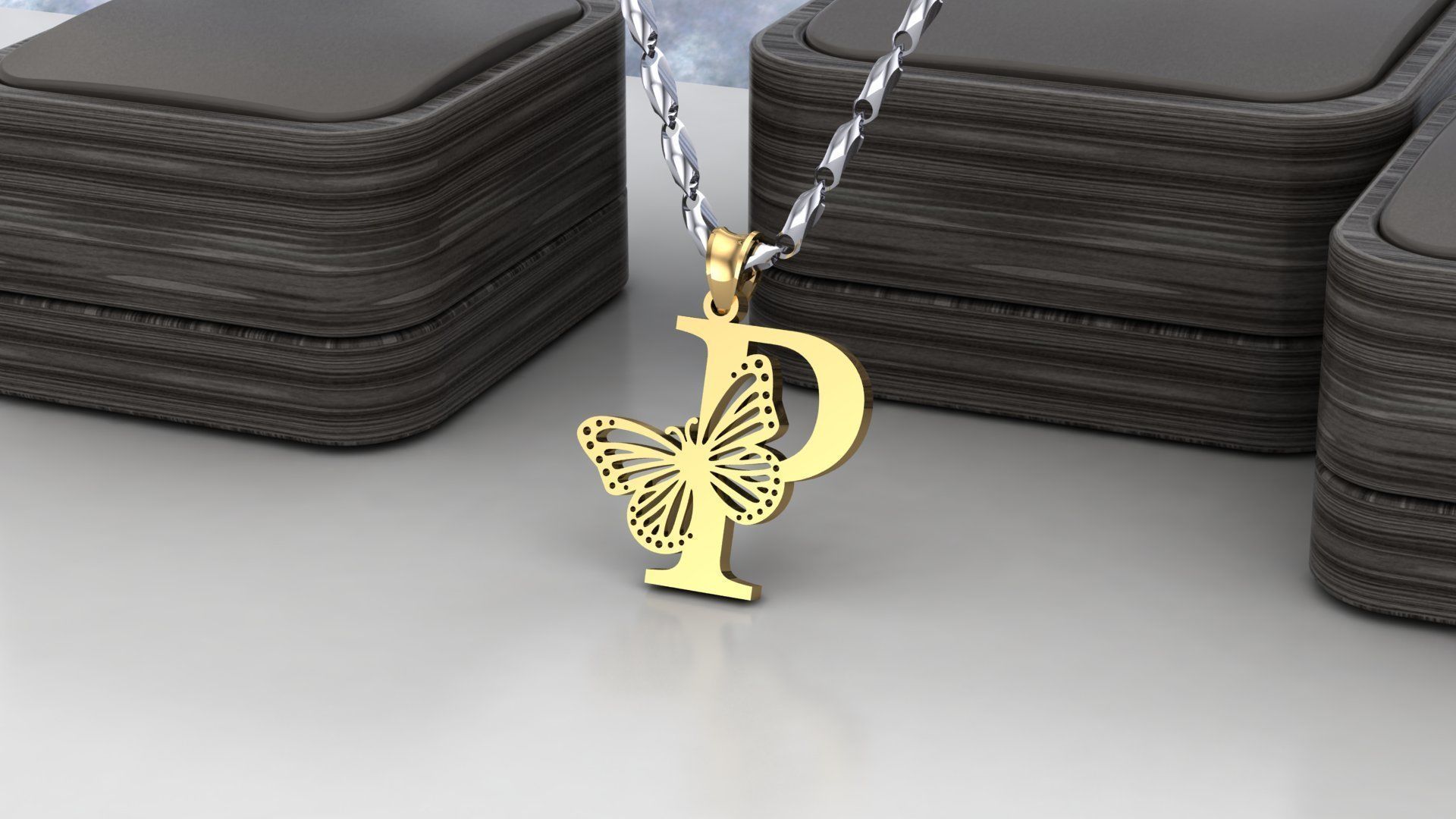 P Buterfly 3D print model_1