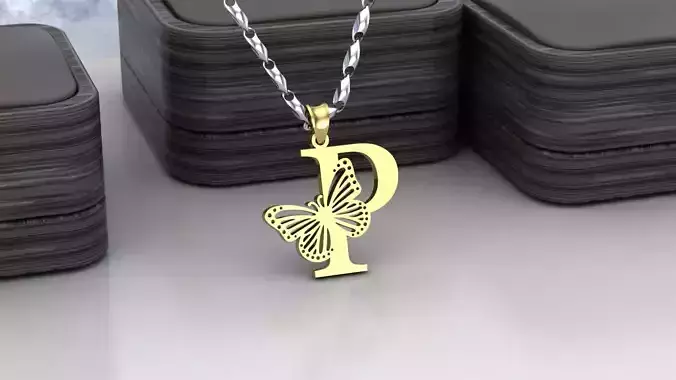 P Buterfly 3D print model