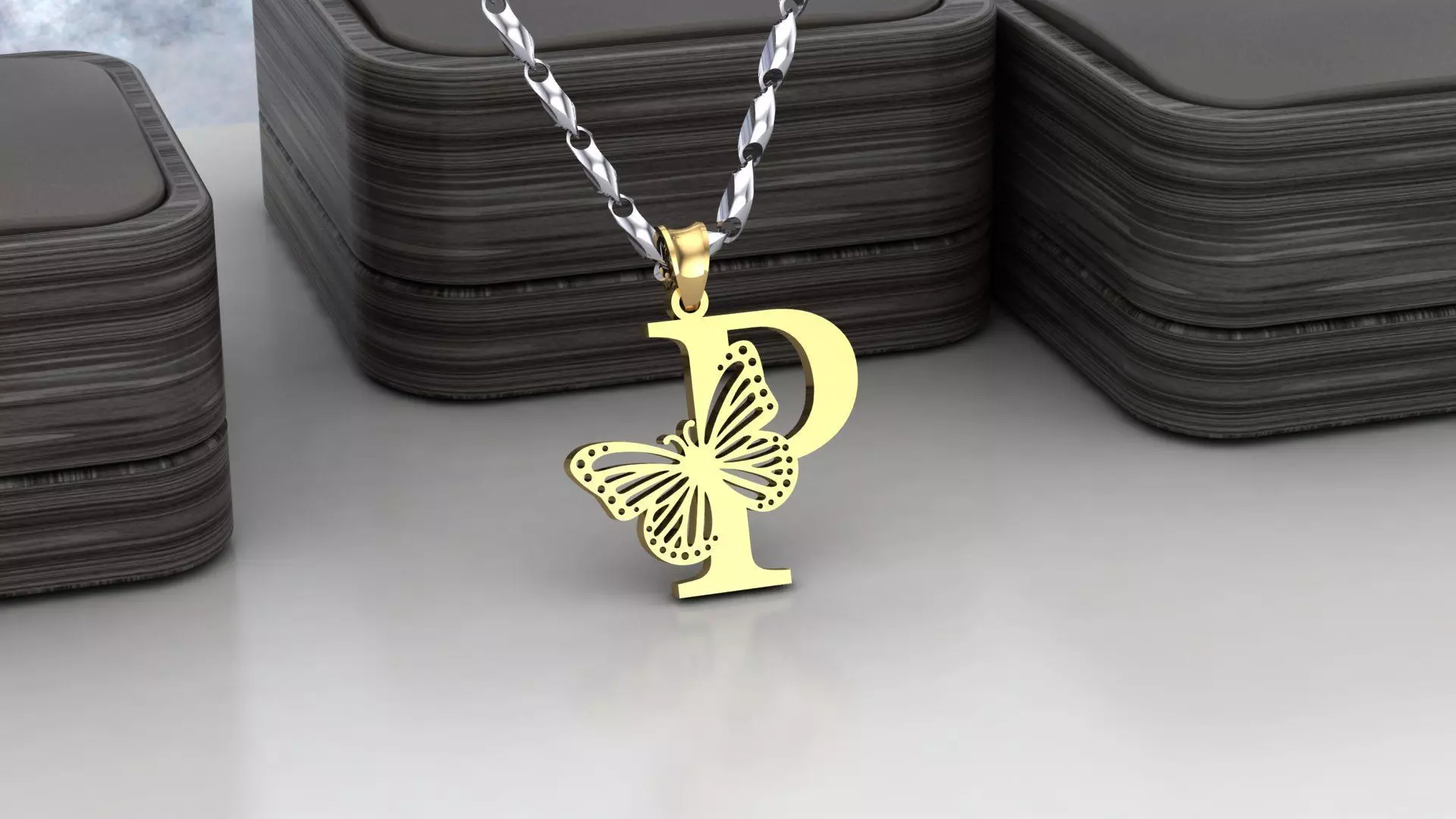 P Buterfly 3D print model_0