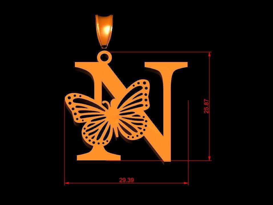 N  Buterfly 3D print model_4