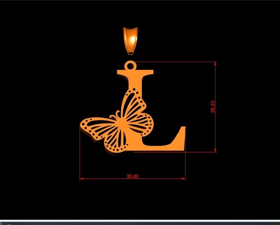 L Buterfly 3D print model_4