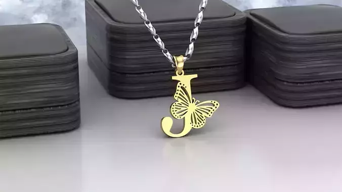 J Buterfly 3D print model