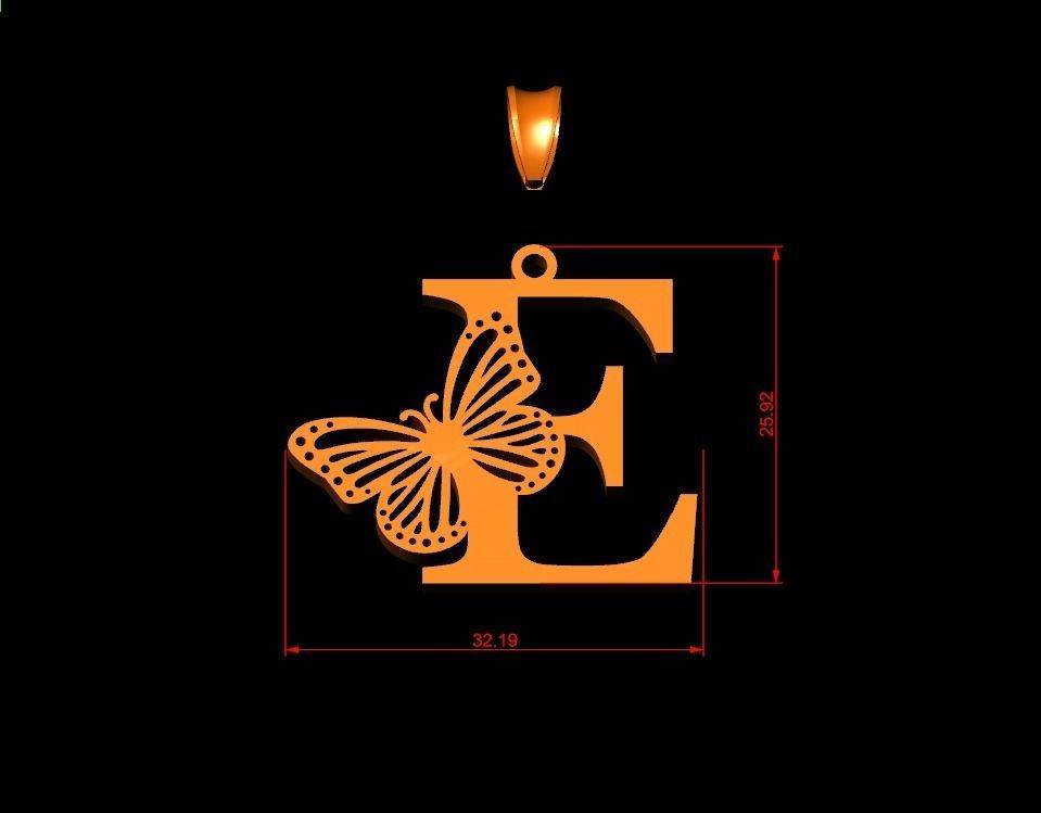 E Buterfly 3D print model_4