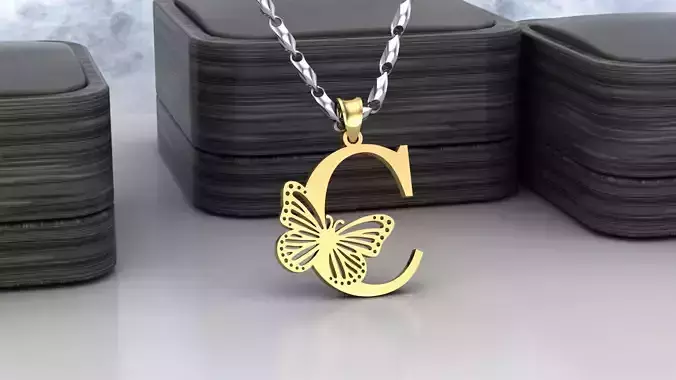 C Buterfly 3D print model