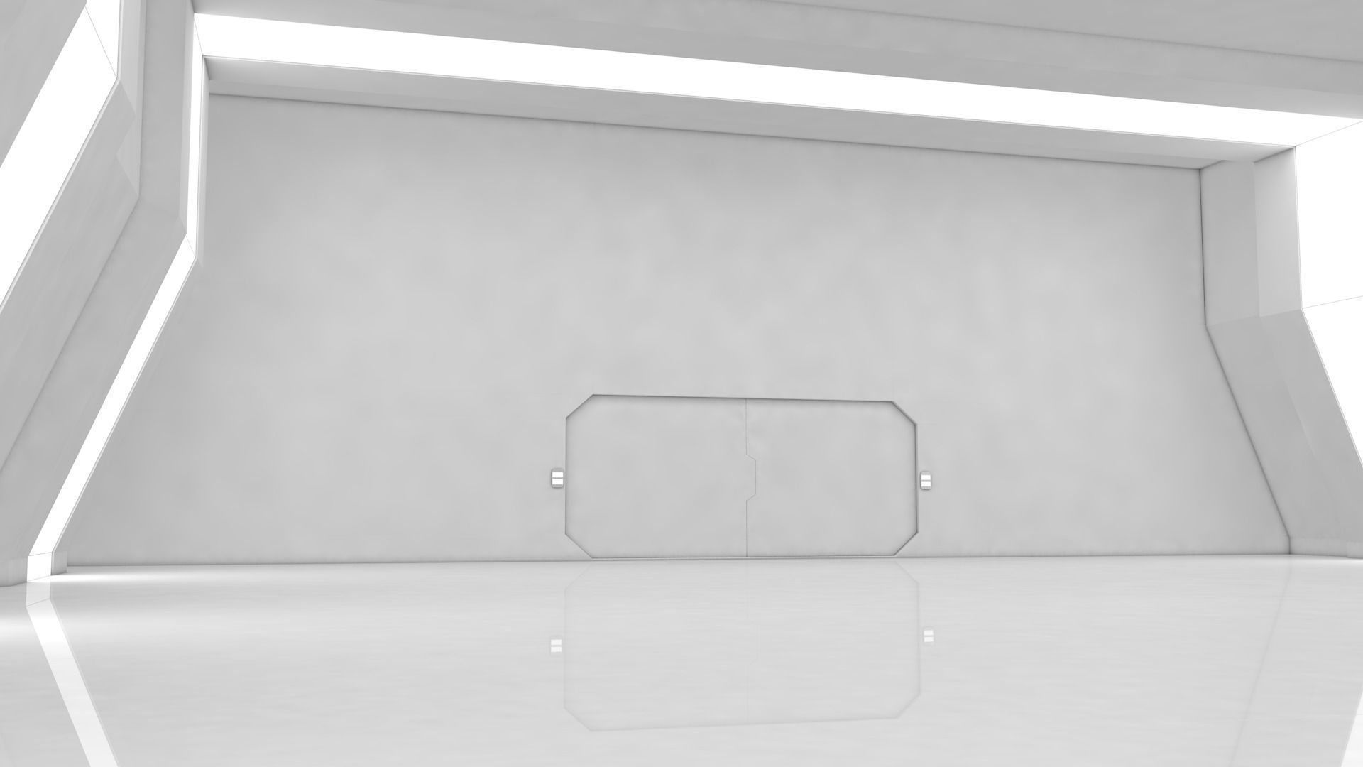 Sci Fi Warehouse Low-poly 3D model_2