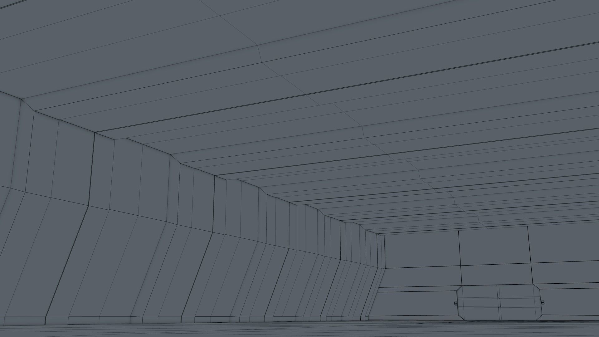 Sci Fi Warehouse Low-poly 3D model_15
