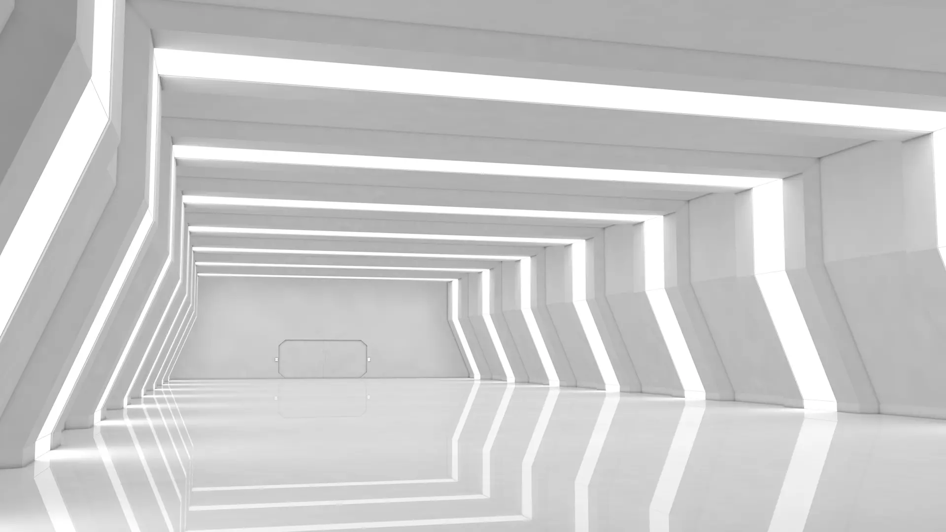 Sci Fi Warehouse Low-poly 3D model_0