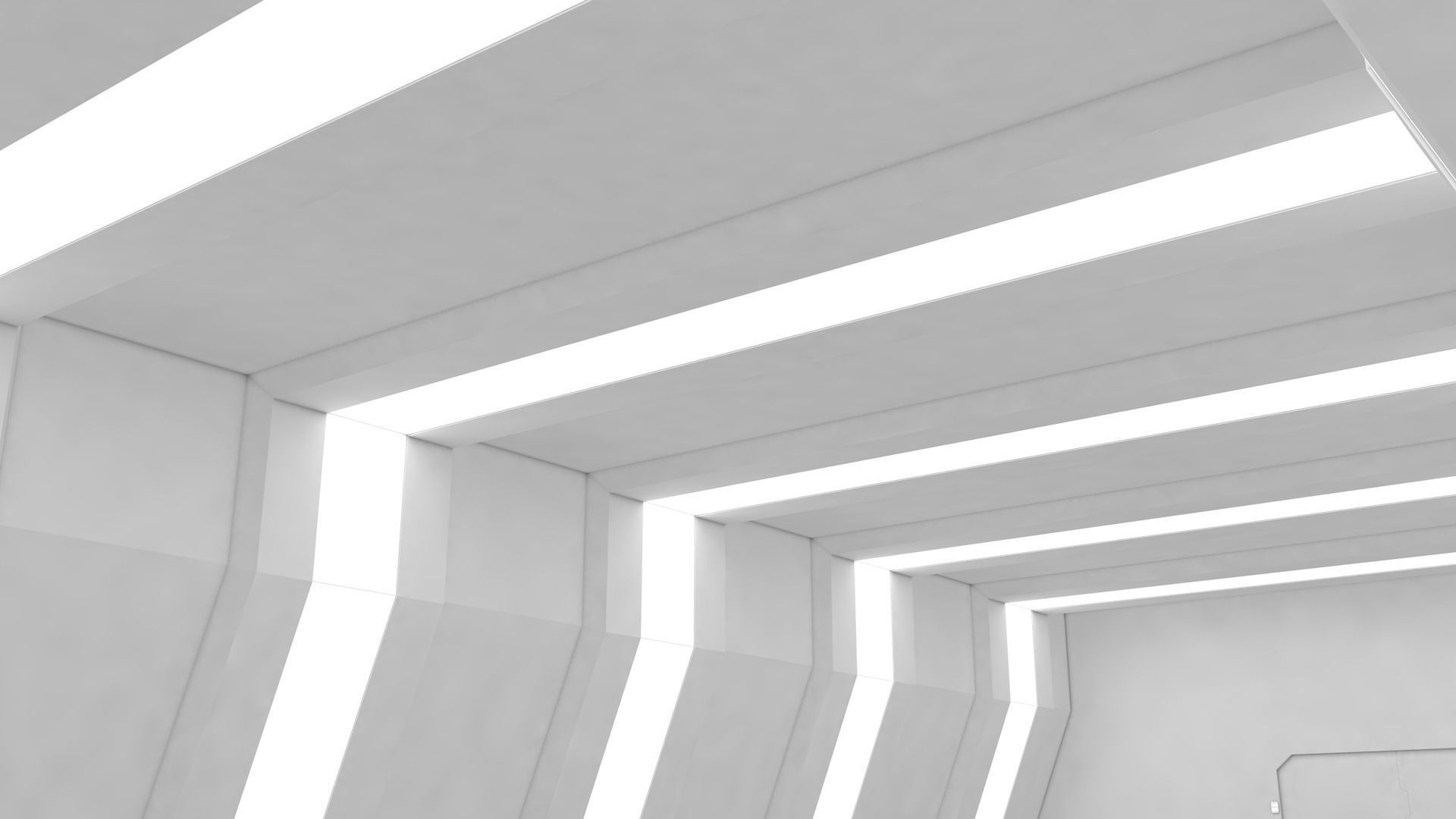 Sci Fi Warehouse Low-poly 3D model_6