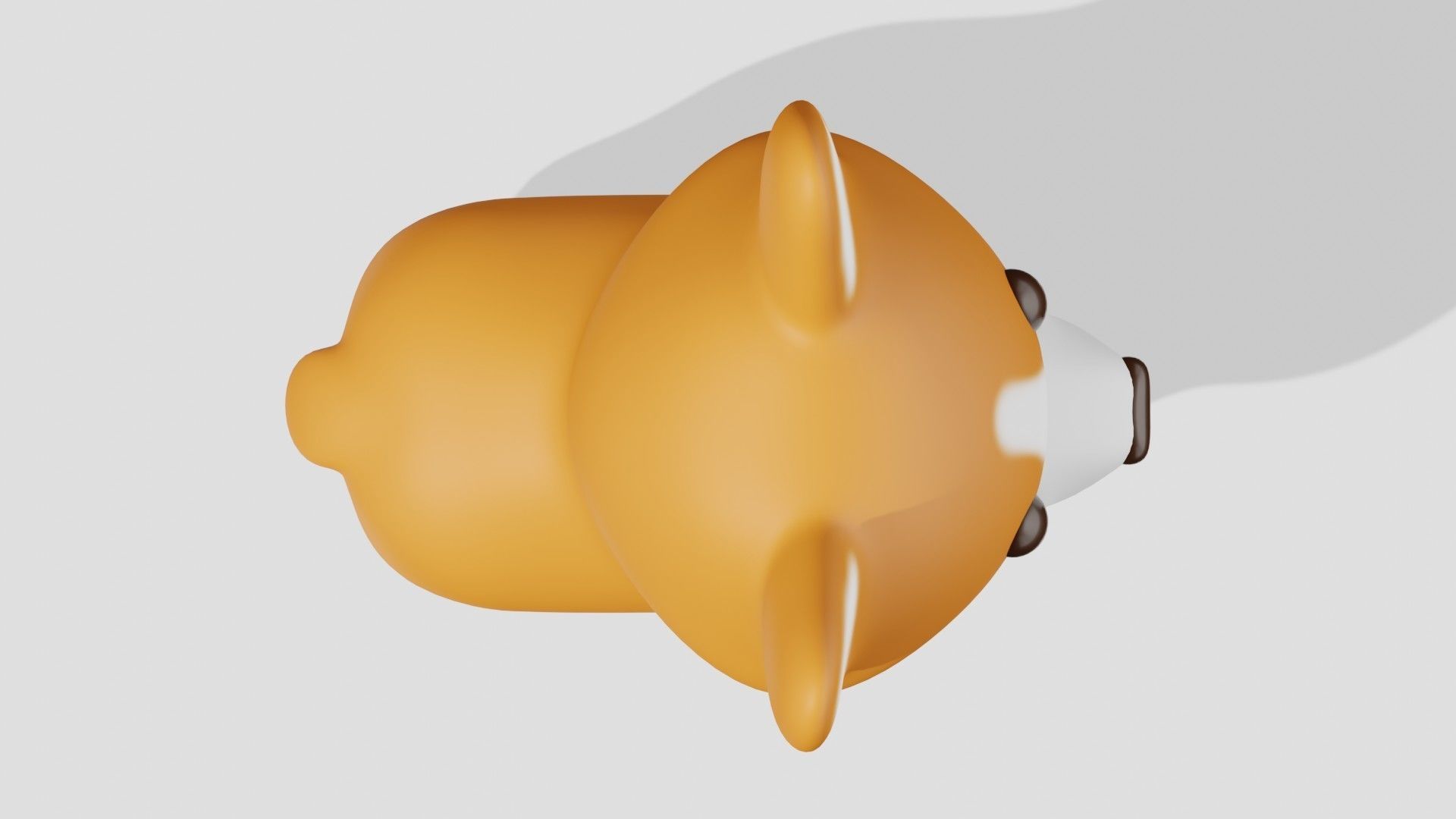 Cute corgi dog  3D model_4