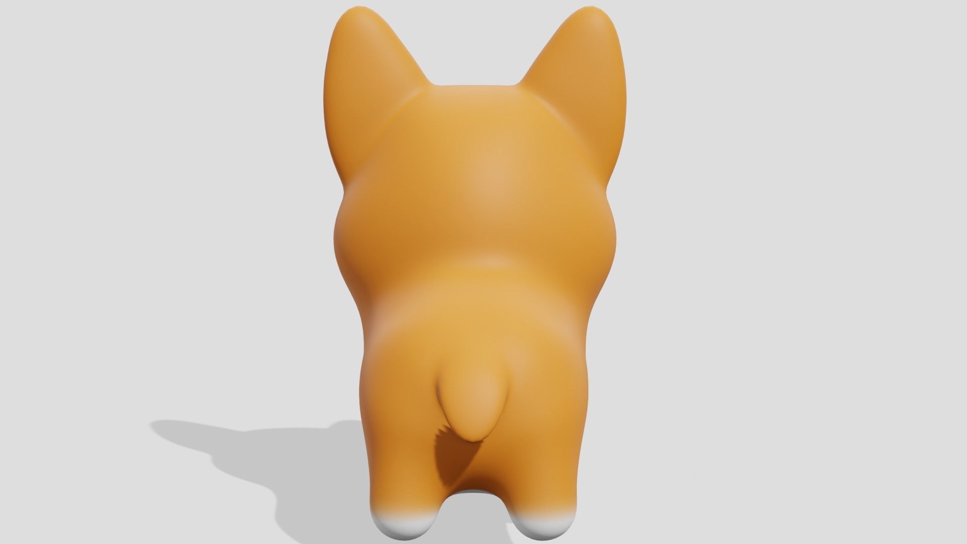 Cute corgi dog  3D model_3