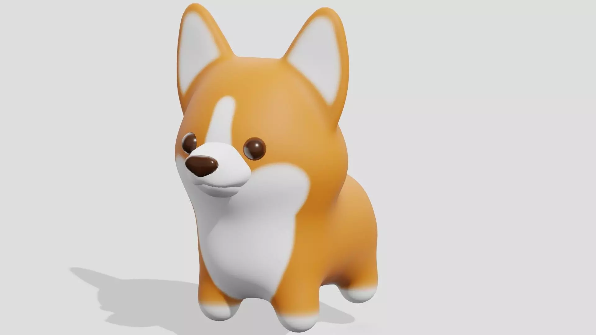 Cute corgi dog  3D model_0