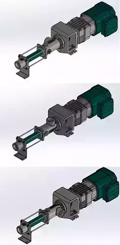 Netzsch Progressive Cavity Pump - Discharge configuration 3D model