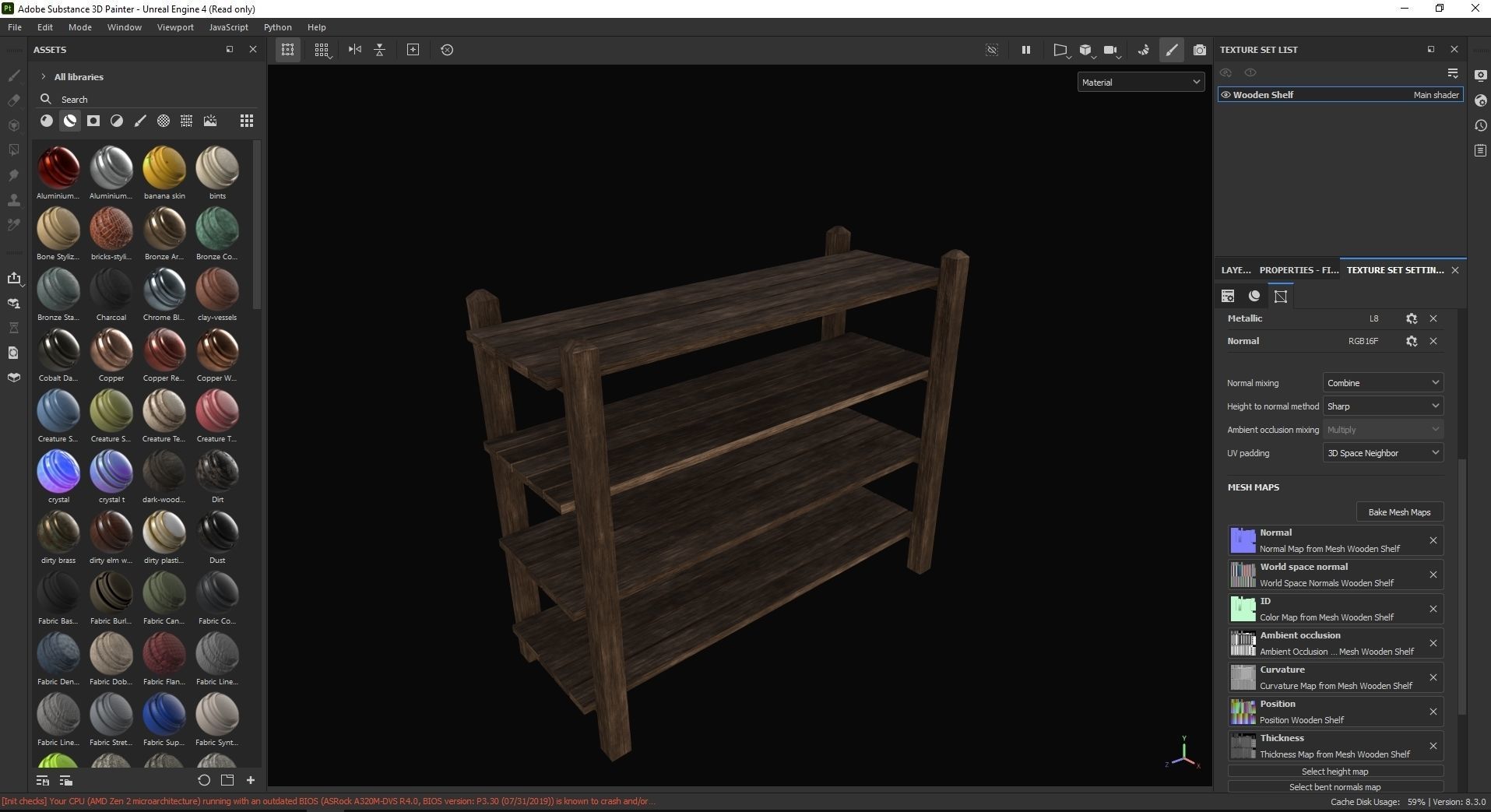 Wooden Shelf 3D Model Low-poly 3D model_7