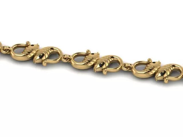 UNIQUE FISH CHAIN LINK BEST FOR ALL JEWELRY METALS 3D print model_0