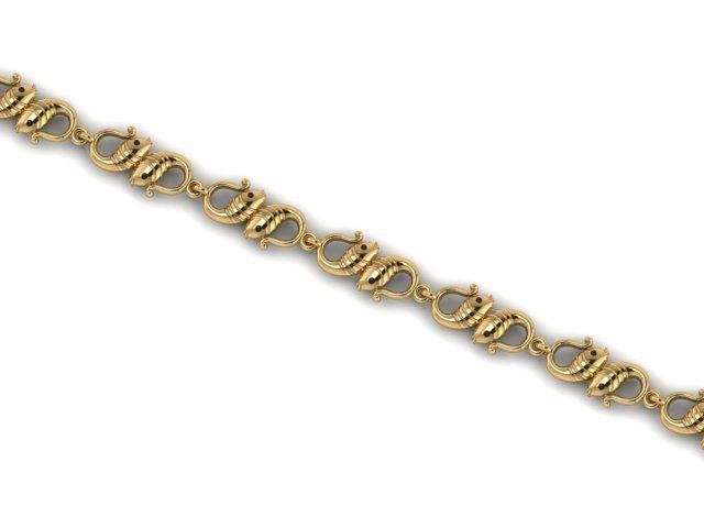 UNIQUE FISH CHAIN LINK BEST FOR ALL JEWELRY METALS 3D print model_3