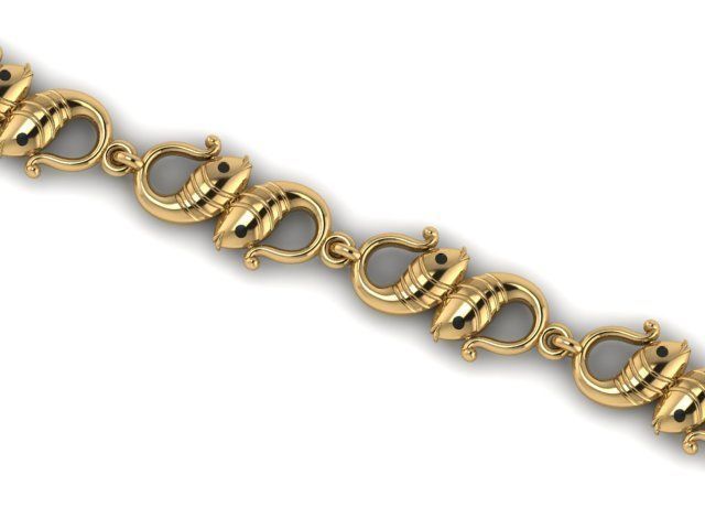 UNIQUE FISH CHAIN LINK BEST FOR ALL JEWELRY METALS 3D print model_1