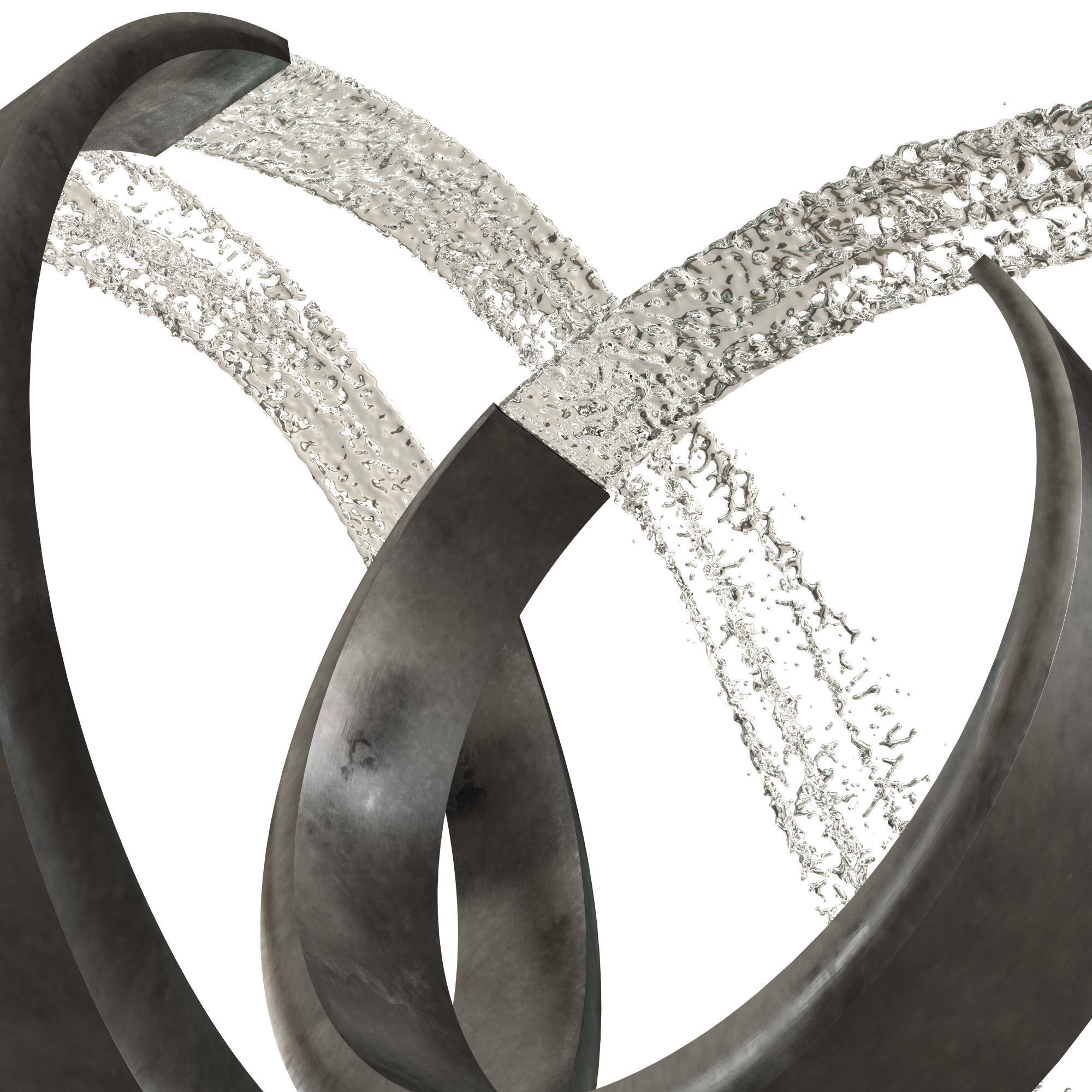 Exterior Modern Fountain 3D model_5