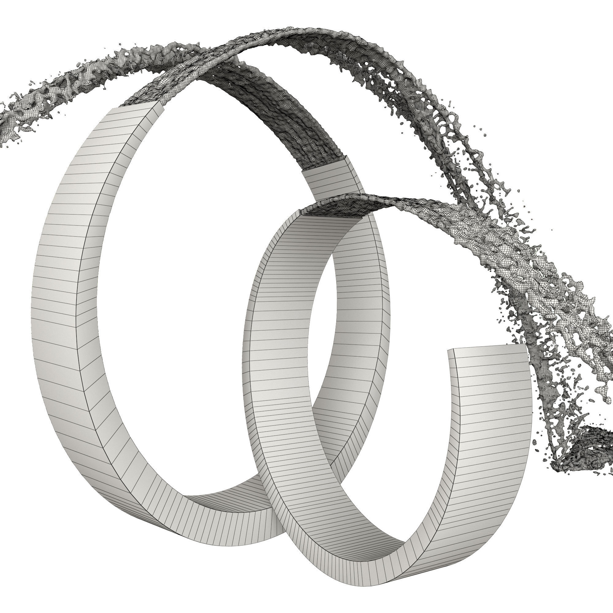 Exterior Modern Fountain 3D model_6