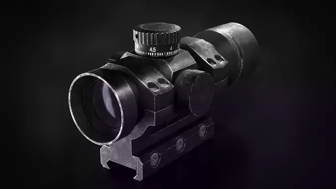 Red Dot Sight Low-poly 3D model Red Dot Sight Low-poly 3D model