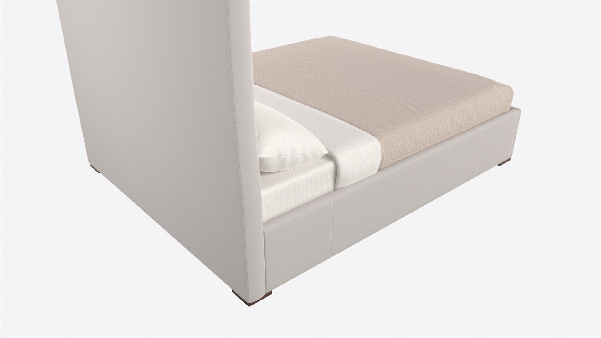 King Bed Baker Giselle 3D model_2