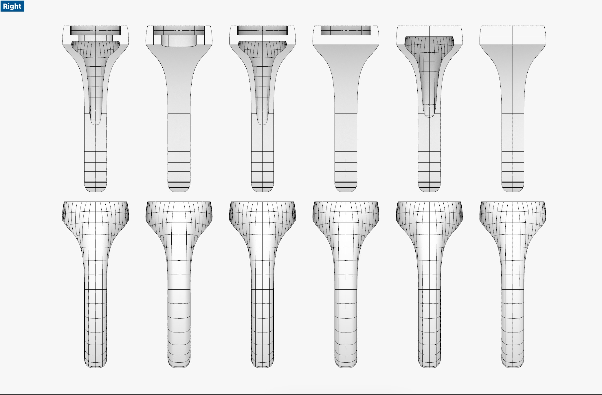 Cushion 10x10 mm Signet Rings 174 items 3D print model_5