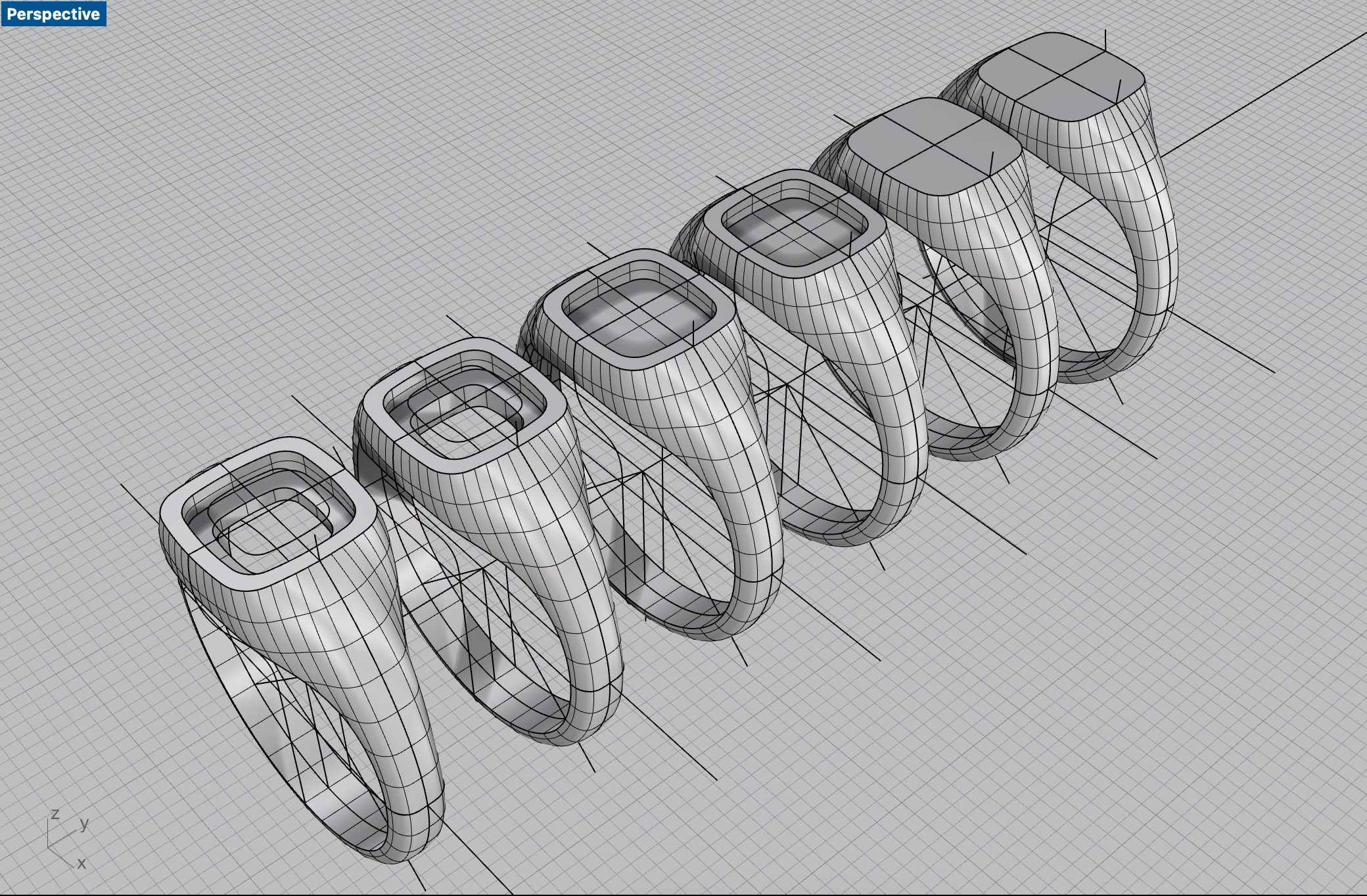 Cushion 10x10 mm Signet Rings 174 items 3D print model_8