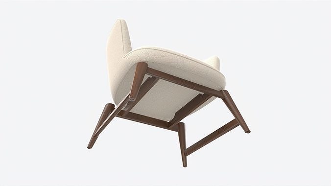 Lounge Chair Baker Coupe 3D model 4