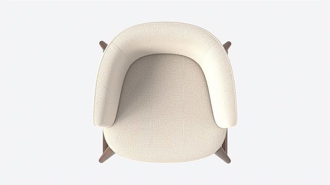 Lounge Chair Baker Coupe 3D model 6