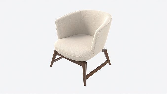 Lounge Chair Baker Coupe 3D model 2