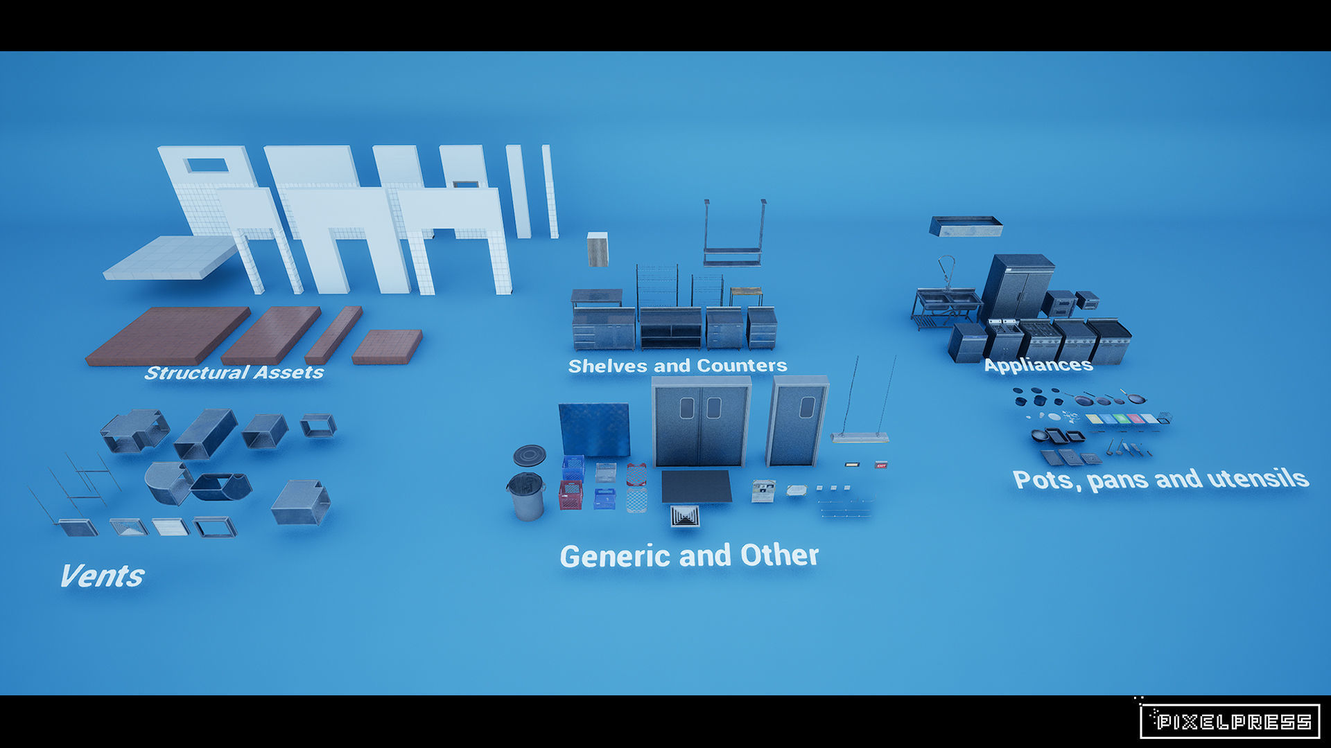 Commercial Kitchen - Unreal Engine 5 Low-poly 3D model_15