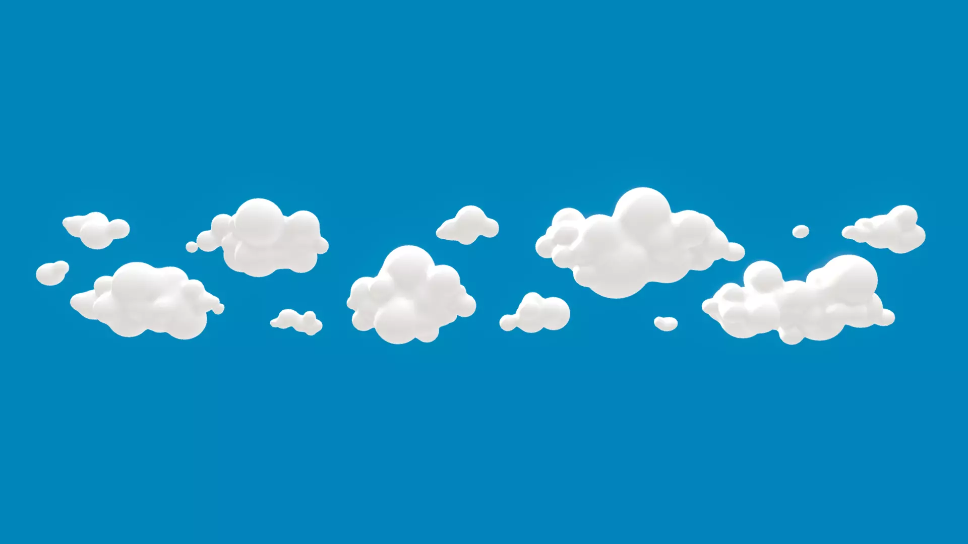 Clouds cartoon 3D model_0