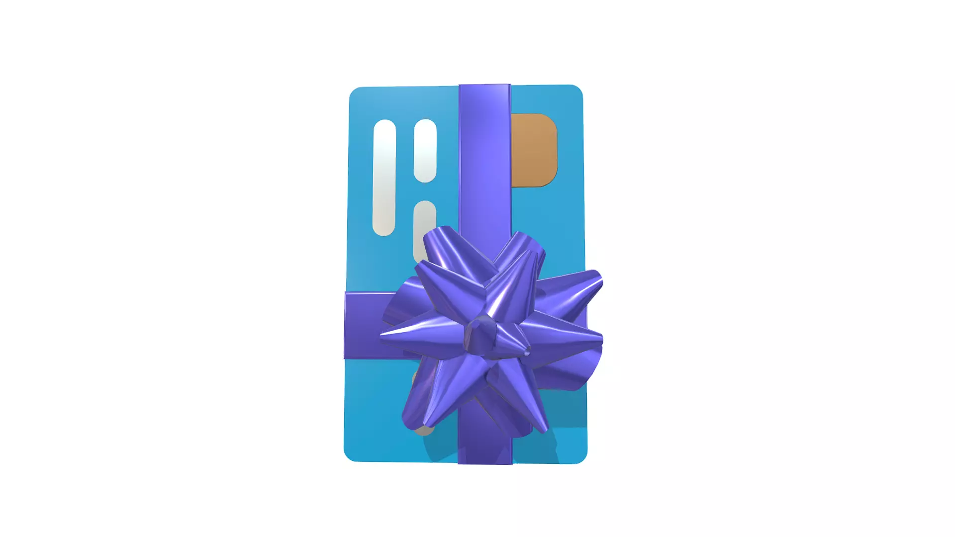 Credit Debit Card gift present 3D model_0