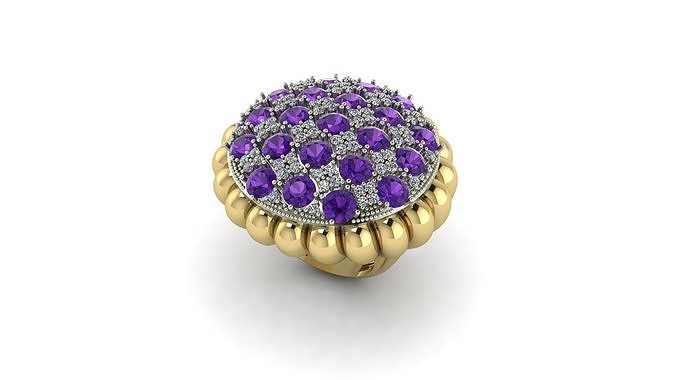 amethyst ring 3D print model
