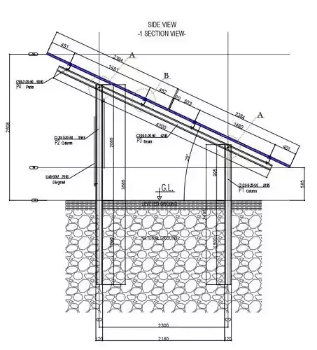 400 kWp Solar Project Type 1 3D model