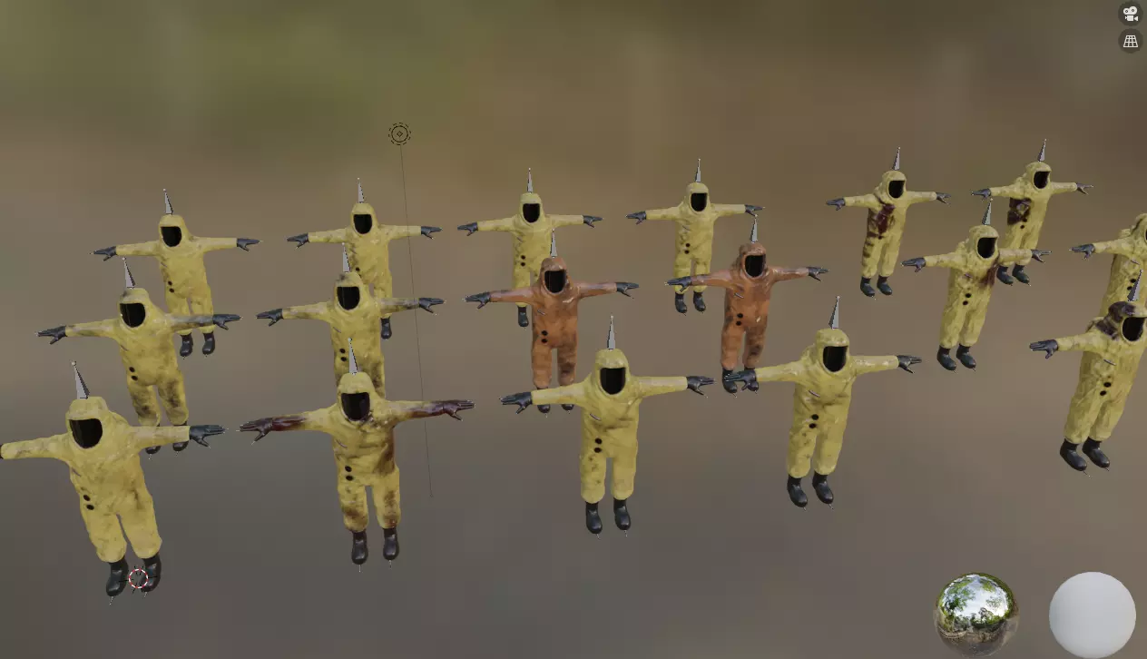 Hazmat Suit Pack- character B Free low-poly 3D model_0