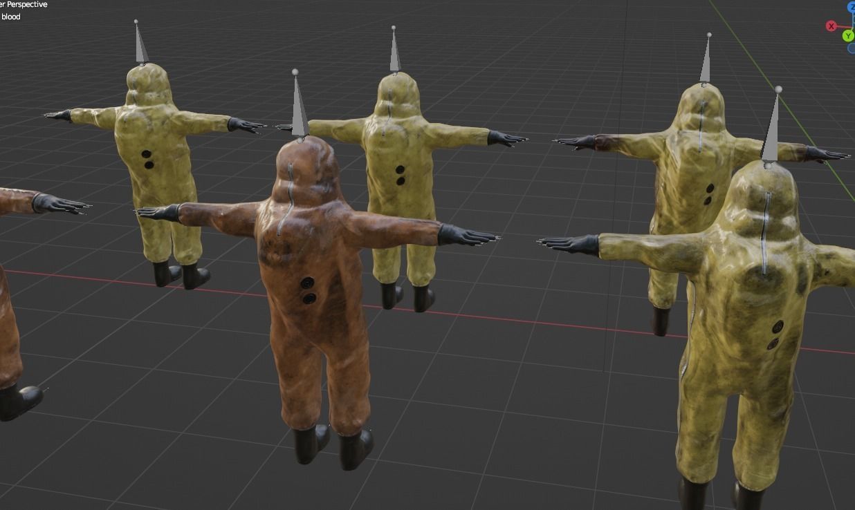 Hazmat Suit Pack- character B Free low-poly 3D model_2