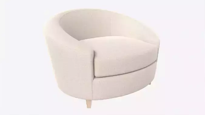 Lounge Chair Baker Ellipse 3D model