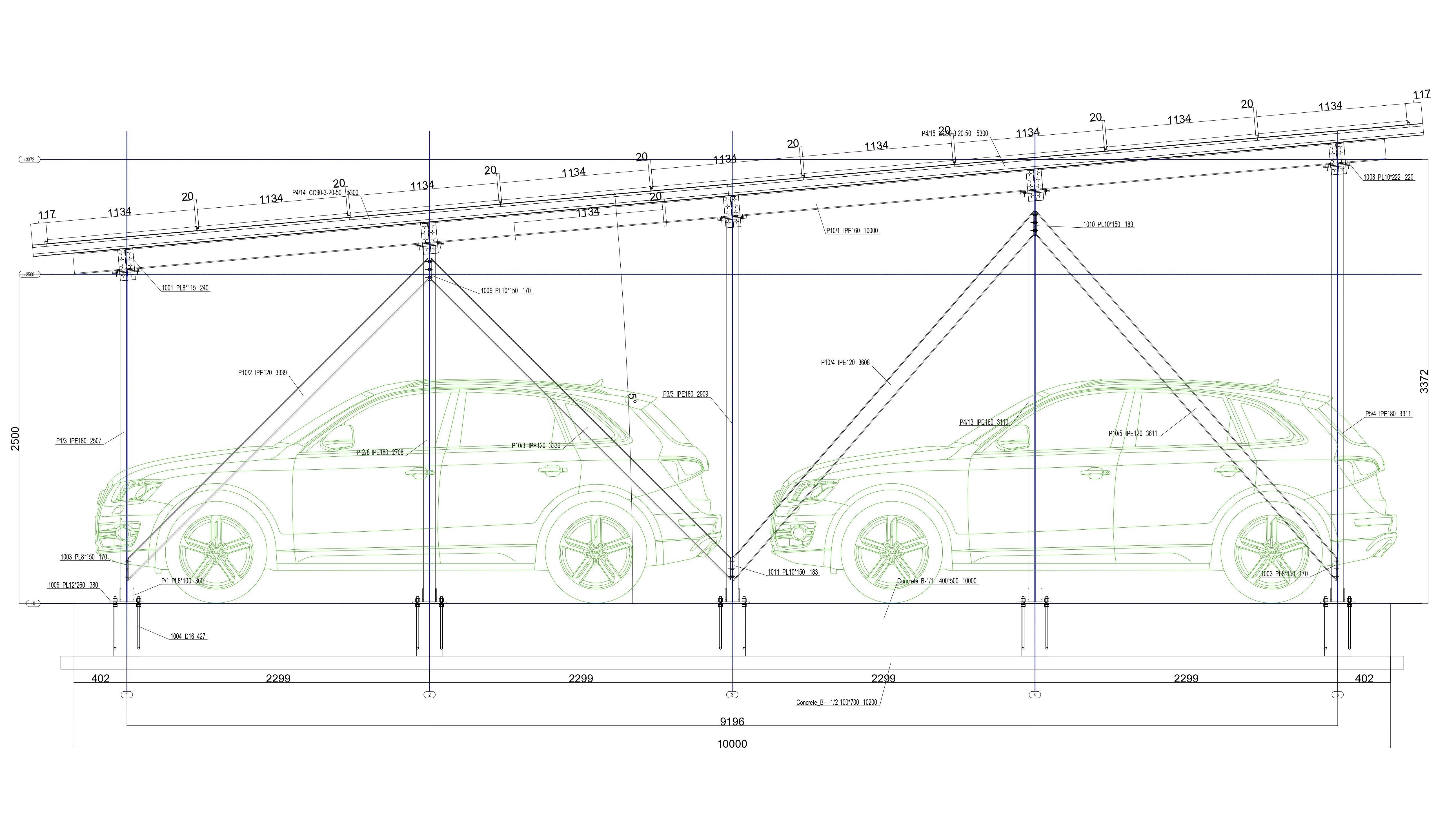 12 kWp Solar Carport Project Type 1 3D model_3