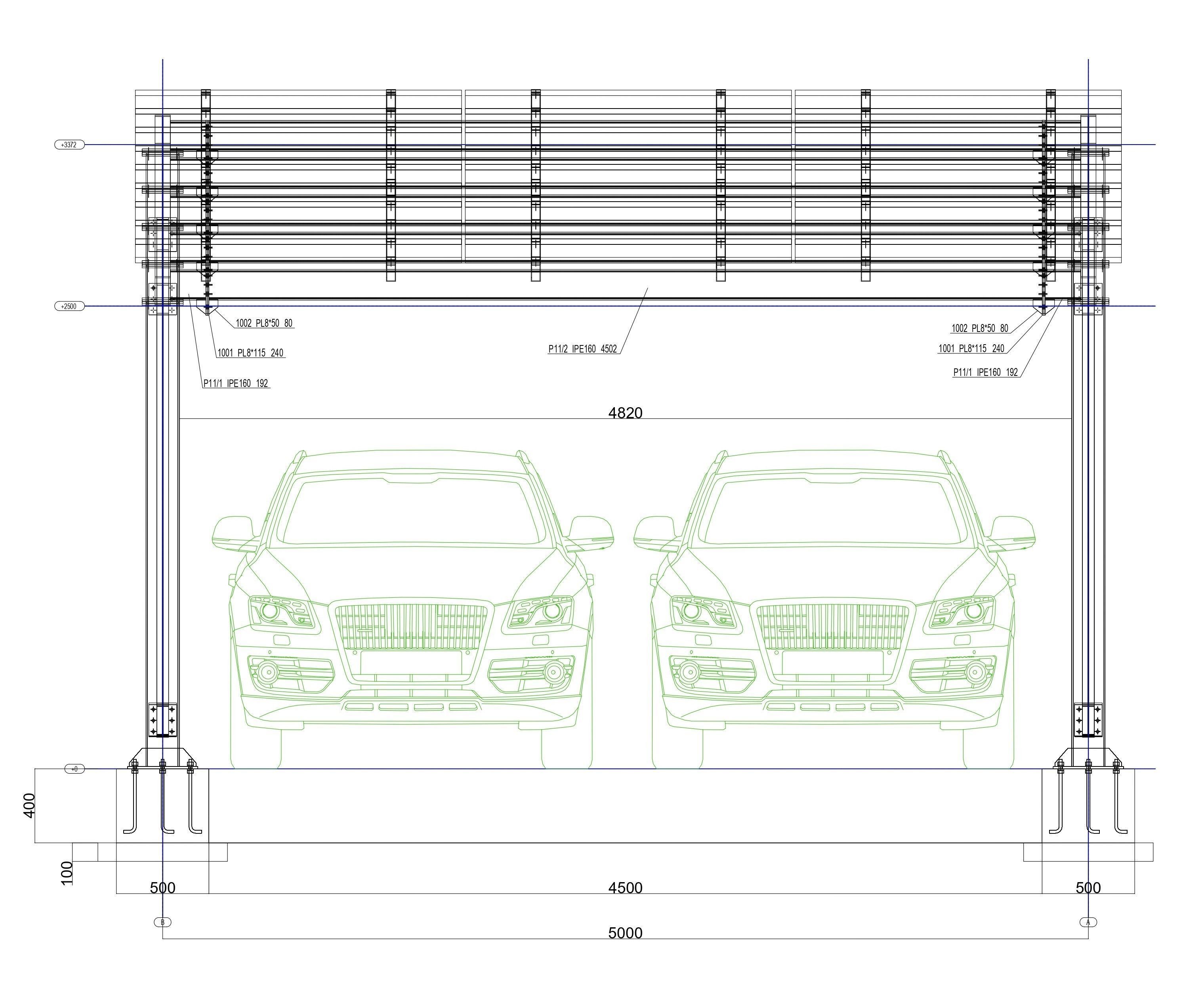 12 kWp Solar Carport Project Type 1 3D model_4