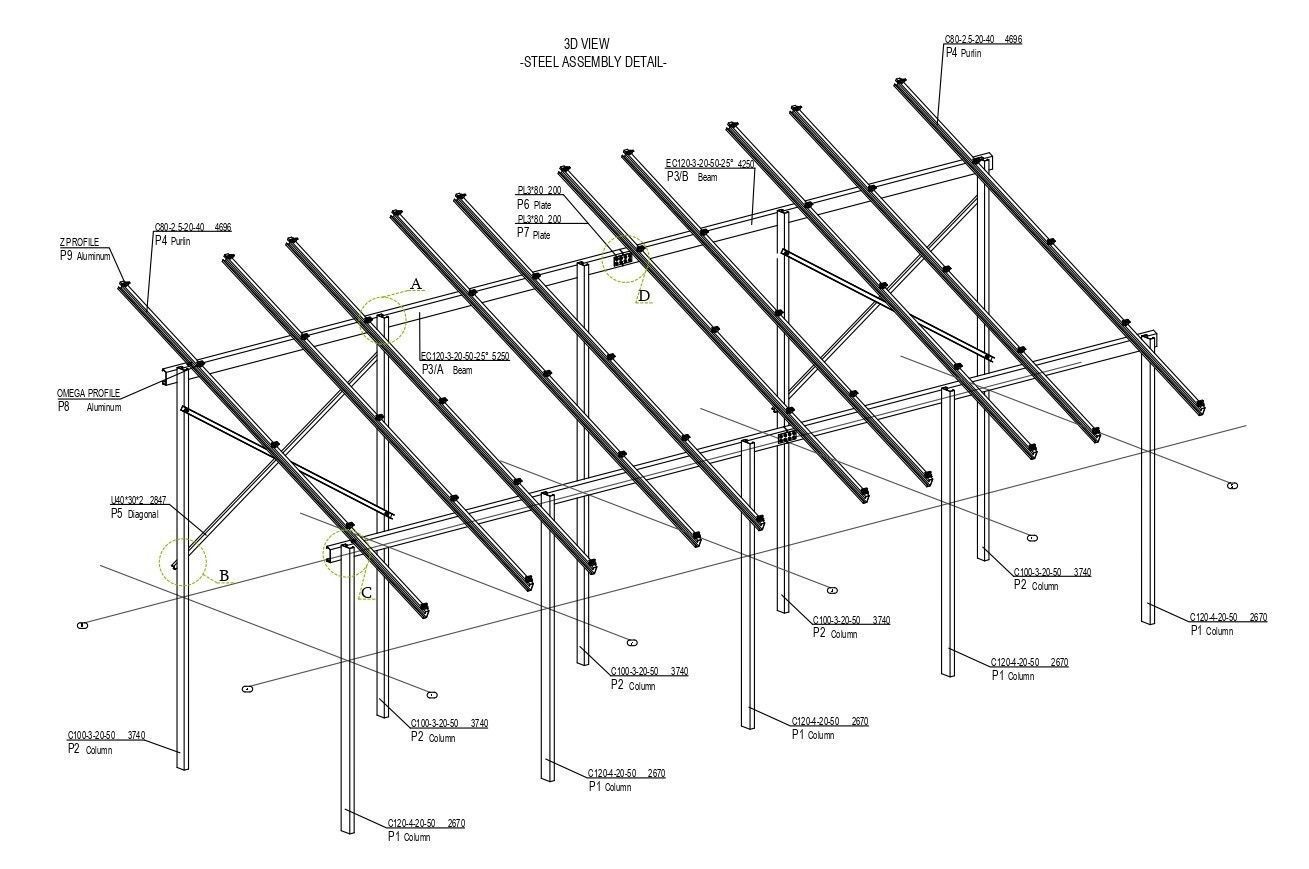 100 kWp Solar Project Type 2 3D model_10