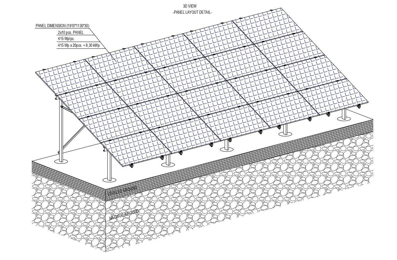 100 kWp Solar Project Type 2 3D model_2