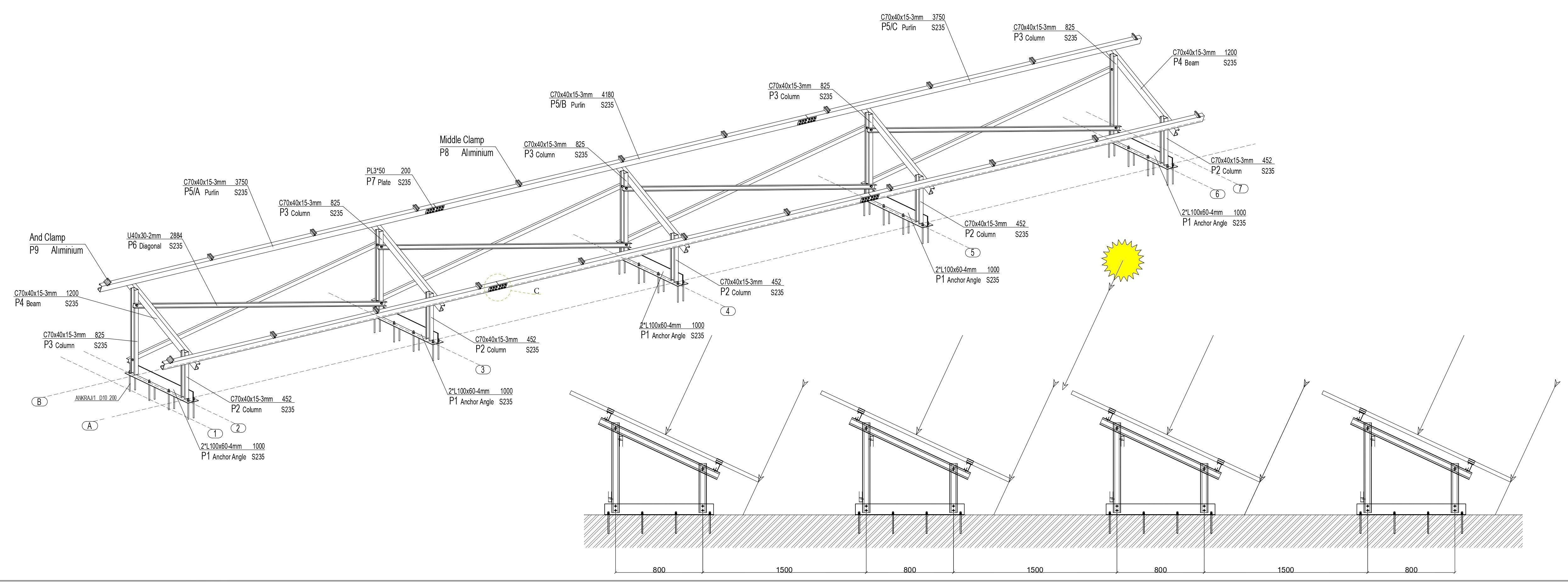 4 kWp Roof Solar Project Type 1 3D model_10