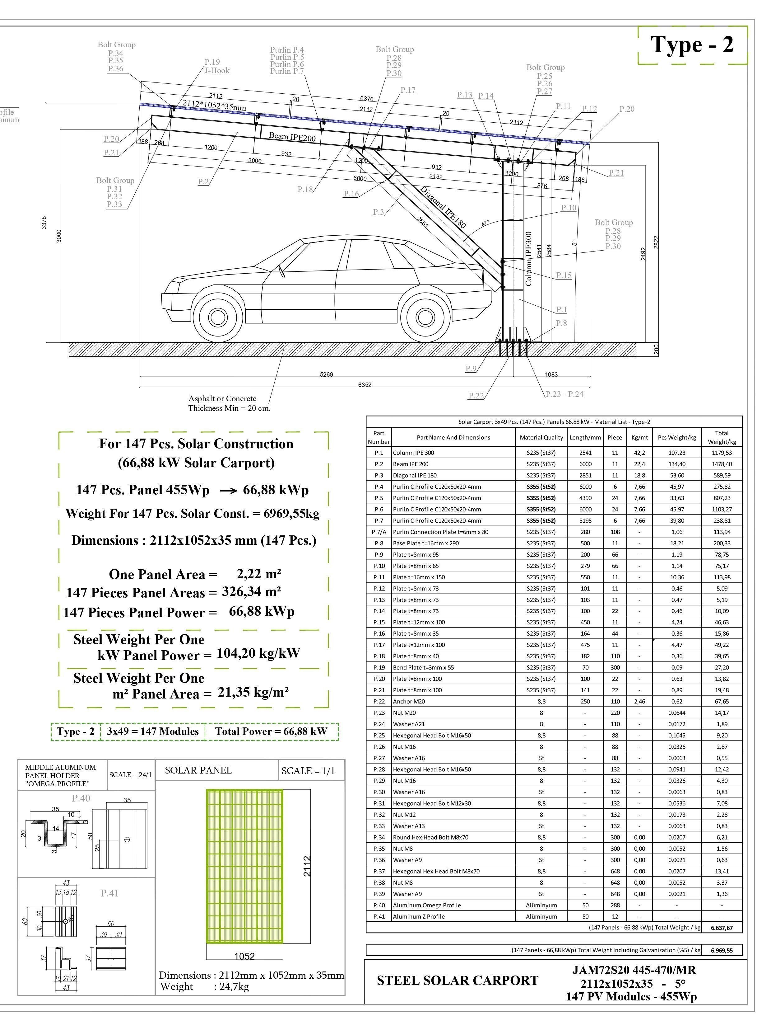 67 kWp Solar Carport Project Type 2 3D model_2