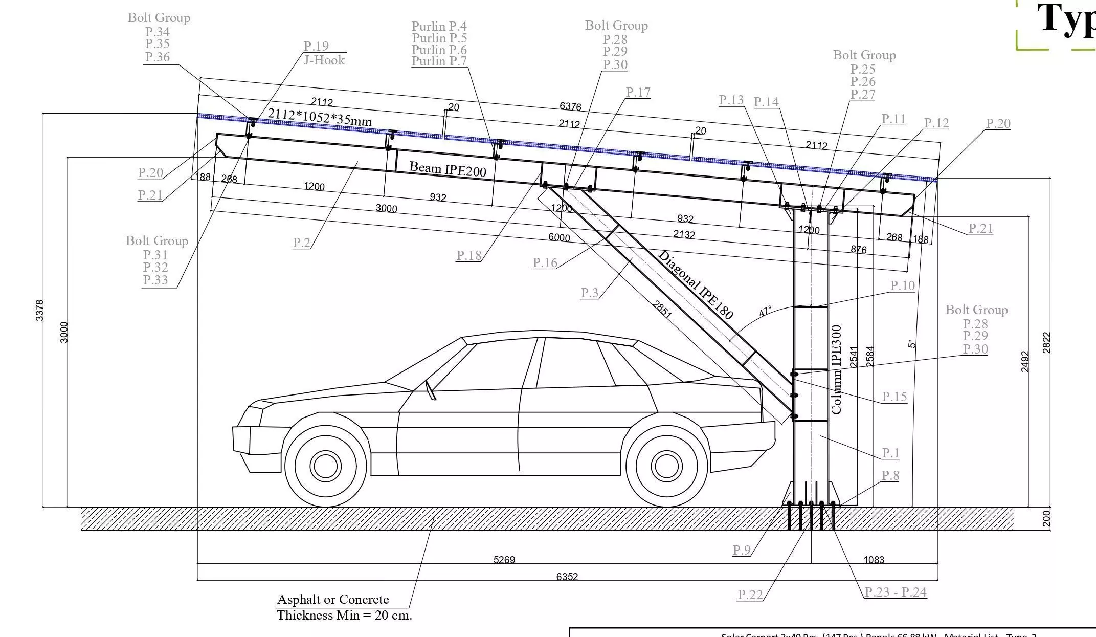 67 kWp Solar Carport Project Type 2 3D model_0