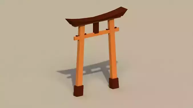 Low Poly Japanese Torii