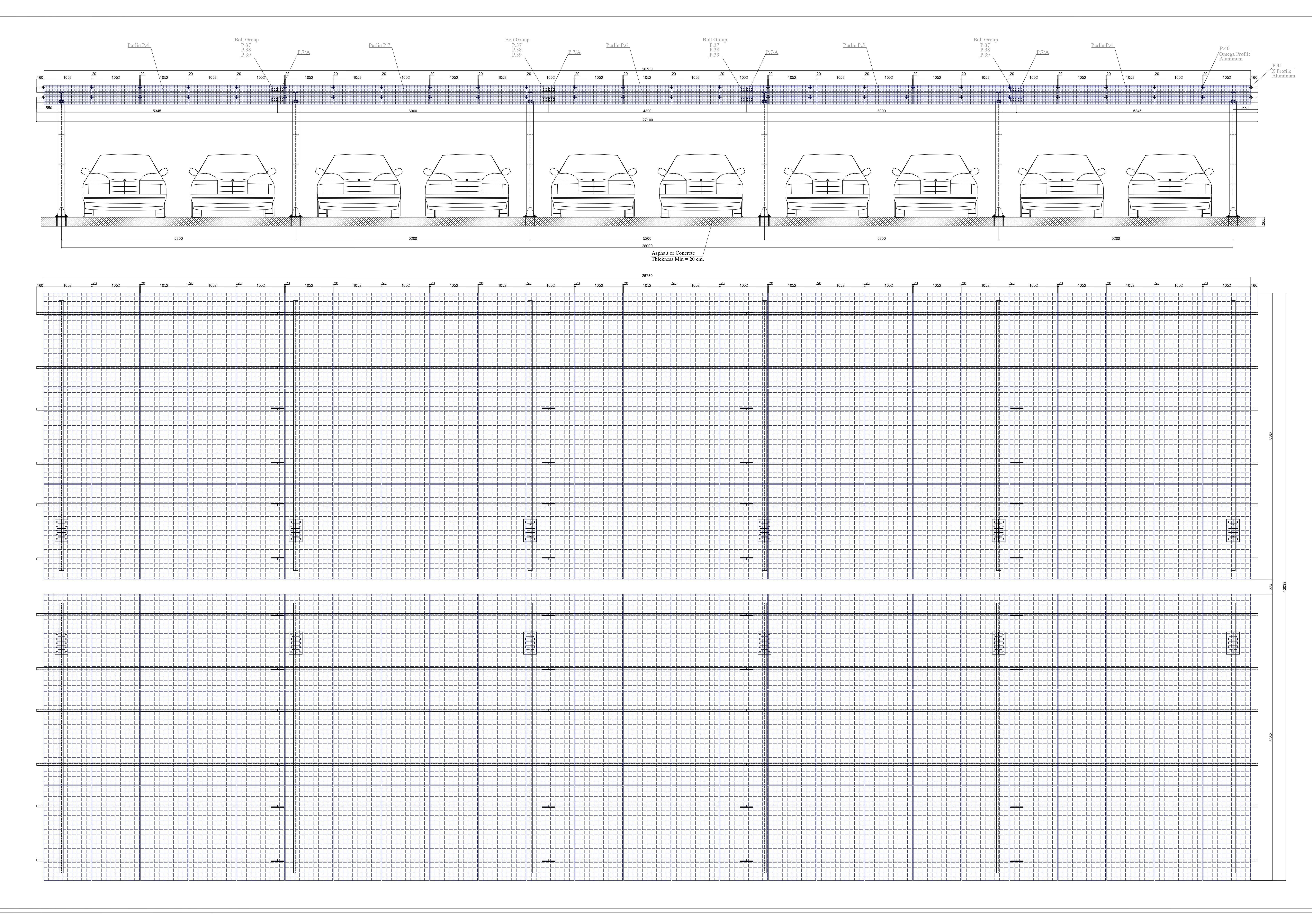 68 kWp Solar Carport Project Type 3 3D model_1